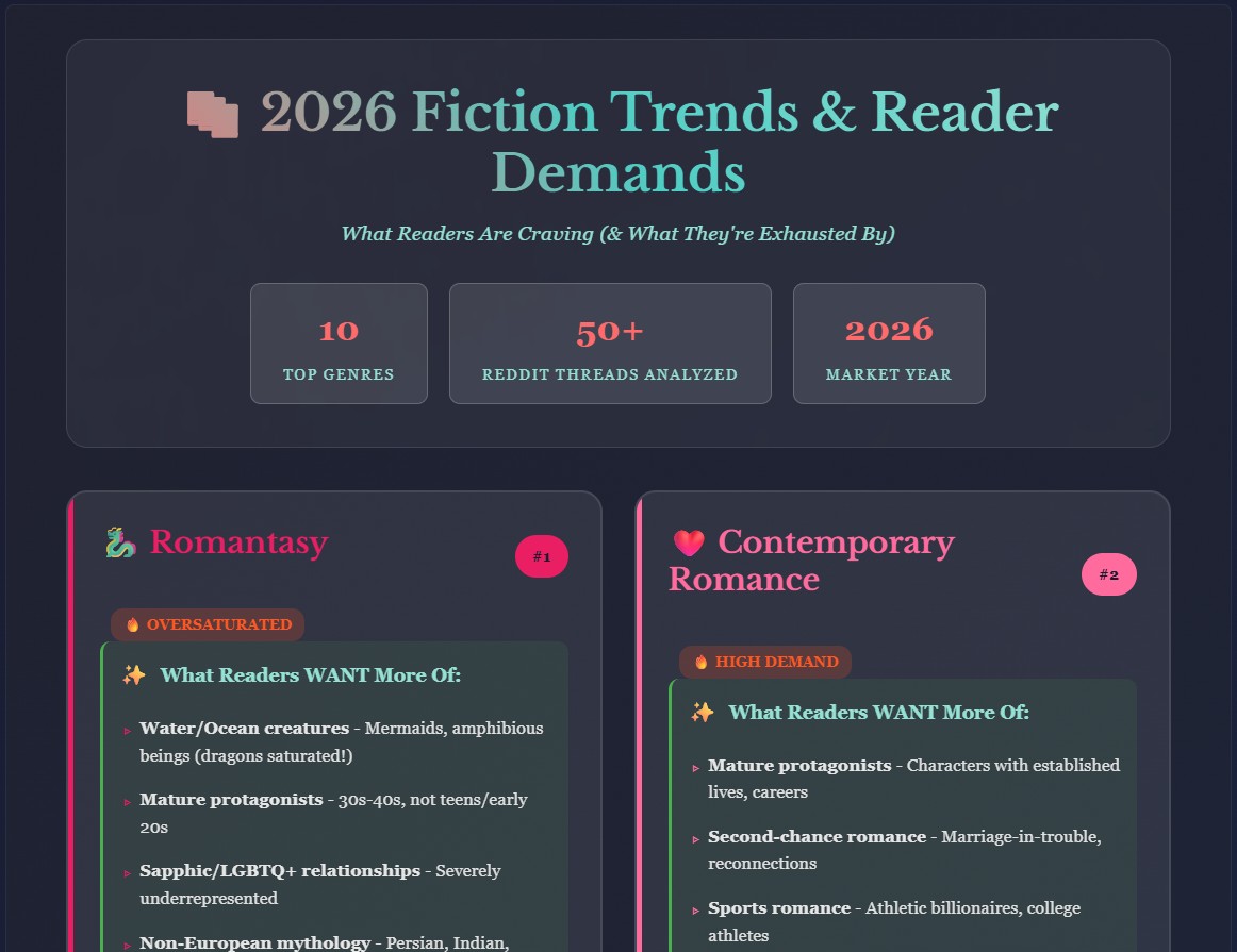 2026 Fiction Trends and Reader Demands